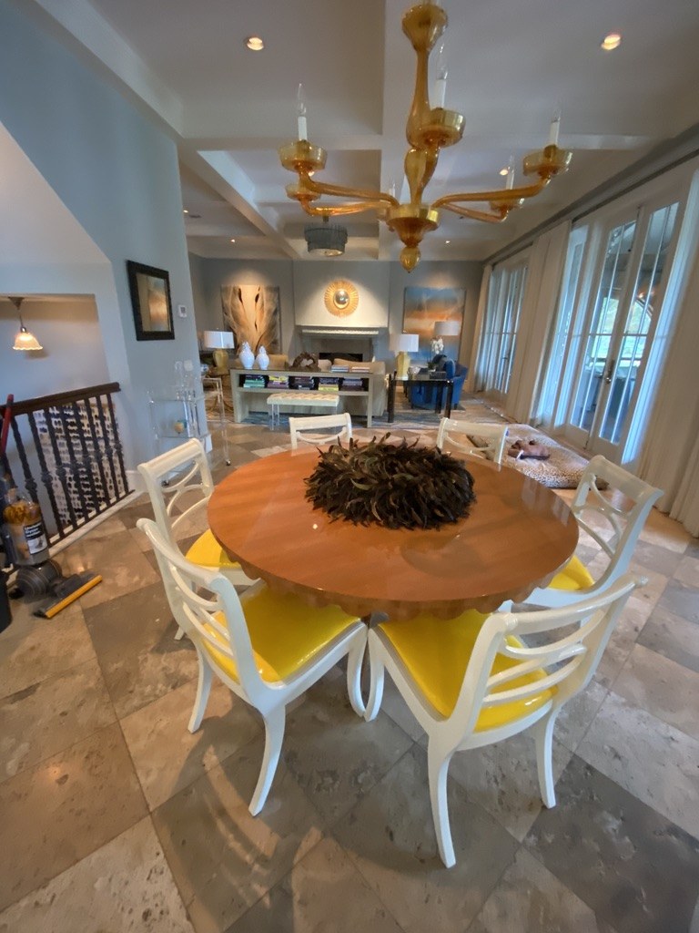 Dining and living spaces at the Balcones residence